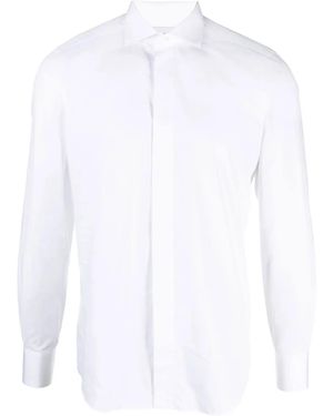 D4.0 Long-Sleeve Cotton Shirt - White