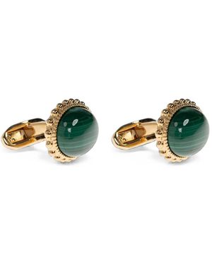 Dolce & Gabbana Manschettenknöpfe Mit Perlen Und Cabochon-Verzierung - Grün