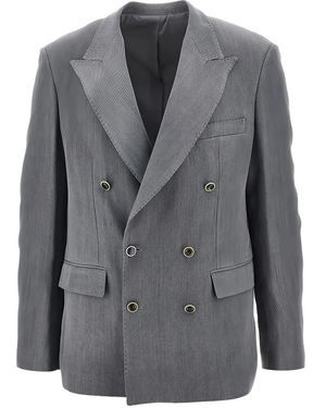 MARSĒM Double-Breasted Jacket - Grey