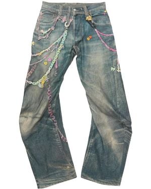 Acne Studios Jeans Met Wijde Pijpen - Blauw