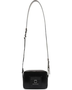WOOYOUNGMI Logo-Print Rectangular-Shape Crossbody Bag - White