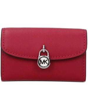 Michael Kors Padlock Leather Wallet - Red