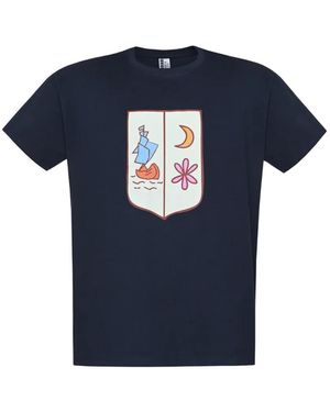 Muzaradi Graphic-Print T-Shirt - Blue