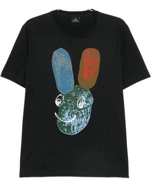 Paul Smith Pebble Bunny Cotton T-Shirt - Black