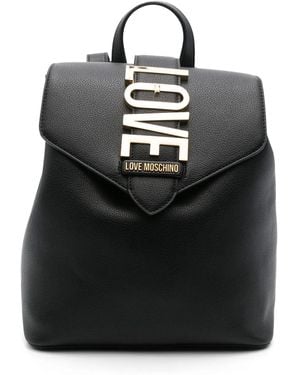 Love Moschino Rugzak Met Logoplakkaat - Zwart