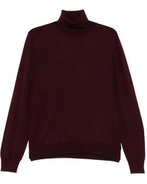 Tagliatore Pullover Mit Rollkragen - Rot