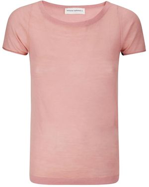 Extreme Cashmere Boat Neck T-Shirt - Pink