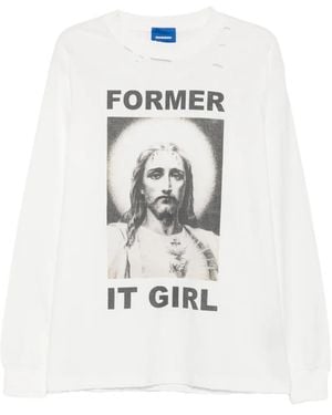 DAGGER T-Shirt Met Print - Wit