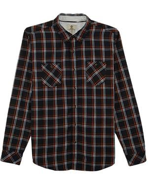 Timberland Plaid Long-Sleeve Shirt - Black