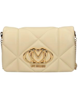 Love Moschino Diamond-Quilted Crossbody Bag - Natural