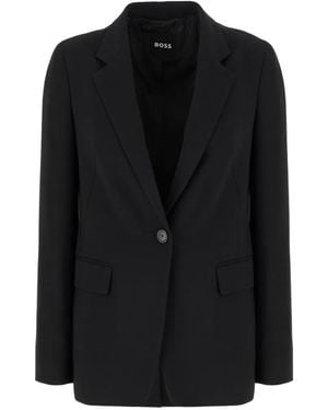 HUGO Single-Breasted Blazer - Black