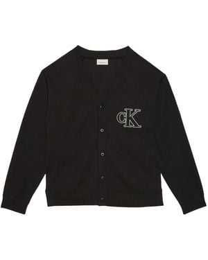 Calvin Klein Cardigan À Logo - Black