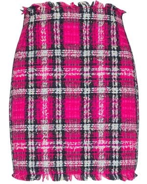 Balmain Glitter-Detail Mini Skirt - Pink