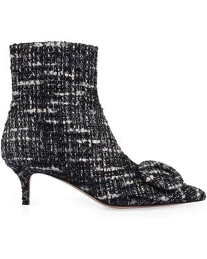 Gianvito Rossi Bouclé Ankle Boots - Black
