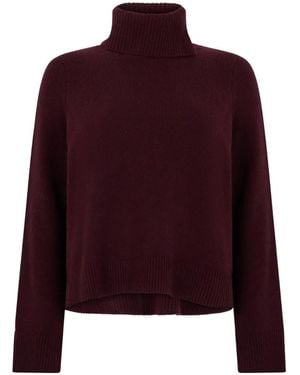 Vince High-Neck Jumper - Purple