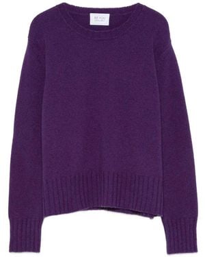 Be You Ribbed-Knit Crew-Neck Sweater - Purple