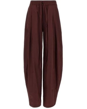 ANDAMANE Pleated Tapered Trousers - Purple