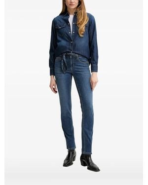 Liu Jo Embroidered Denim Shirt - Blue