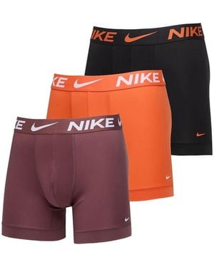 Nike Set De Tres Calzoncillos Con Logo En La Cinturilla - Rojo