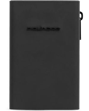Piquadro Pop-Up Zipped Wallet - Black