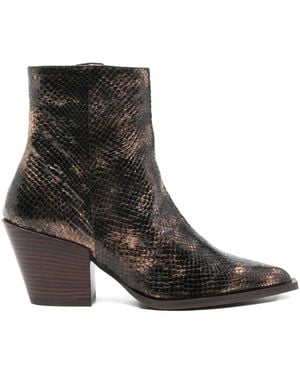 Pedro Miralles Pointed Leather Ankle Boots - Black