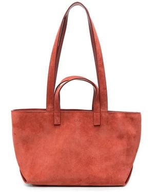 A.P.C. Suede Tote Bag - Red