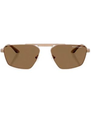 ARMANI EXCHANGE Geometric-Frame Sunglasses - Brown