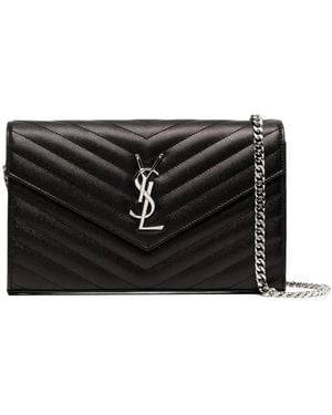 Saint Laurent Cassandre Shoulder Bag - Black