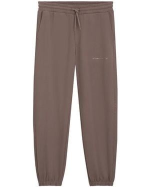 HUGO Relaxed-Fit Cotton Trousers With Streetwear Logo - Brown