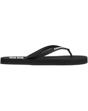 DSquared² Tongs À Bride Arrière - Black