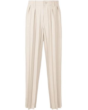 メンズ Homme Plissé Issey Miyake Agate ジップ パンツ ナチュラル | Lyst