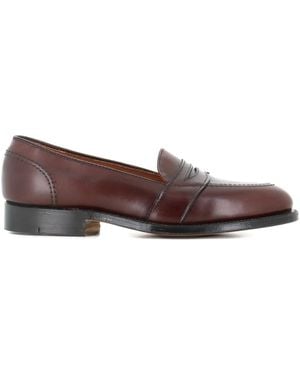 Alden Penny Leather Loafers - Brown