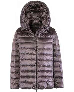 Moorer Quilted Hooded Jacket - Brown