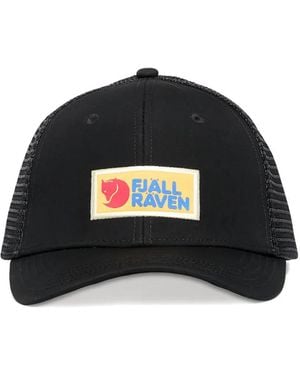 Fjallraven Cappello Da Baseball Vardag Långtradarkeps Con Applicazione - Nero
