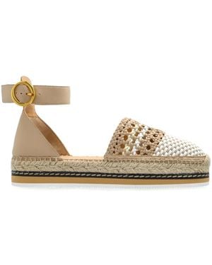 Odissi Espadrilles Met Enkelbandje - Naturel