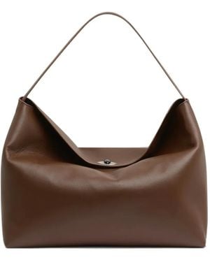 Christopher Esber Turnlock Grande Lederschultertasche - Braun
