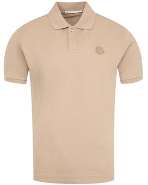 Moncler Cotton Polo Shirt - Natural