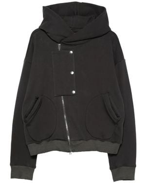 Individual Sentiments Panelled Hooded Jacket - Black