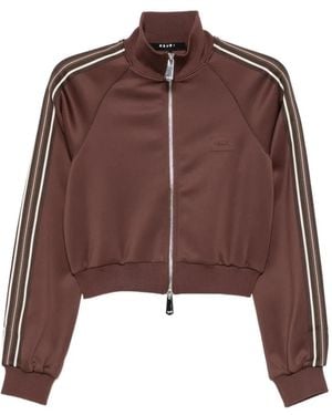 Ksubi Cropped Zip-Fastening Sweatshirt - Brown