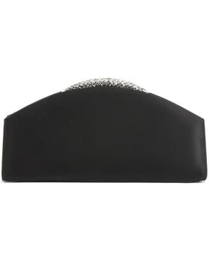 Giuseppe Zanotti Gz Atena Jewel Accessory Clutch Bag - Black