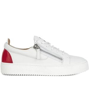 Giuseppe Zanotti Double-Side Zip Trainers - White