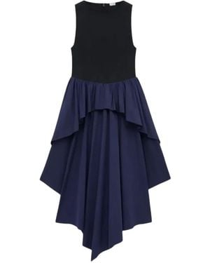 Loewe Tiered Asymmetric Dress - Blue