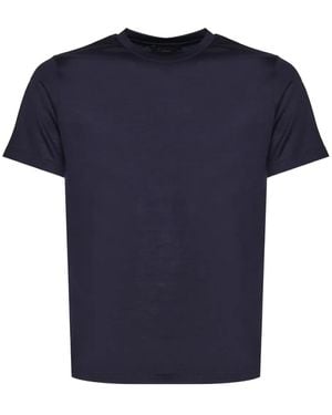 Loro Piana Short-Sleeve Wool T-Shirt - Blue