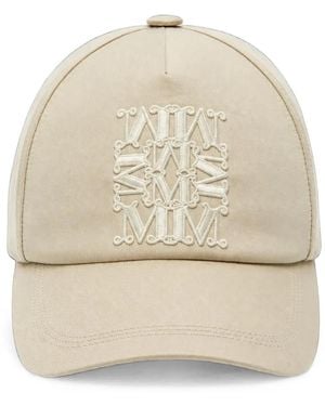 Max Mara Logo-Embroidered Baseball Cap - Natural