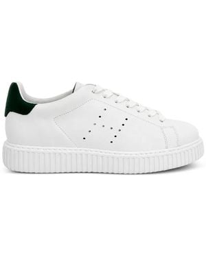 Hogan Perforated-Logo Sneakers - White