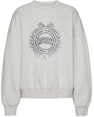 ROTATE BIRGER CHRISTENSEN Logo Embroidery Sweatshirt - Grey