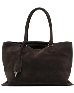 OSOI Key Charm Suede Shoulder Bag - Black