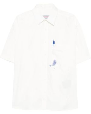 Bluemarble Ink Stained Pocket Shirt - White