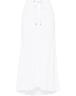James Perse Linen Midi Skirt - White