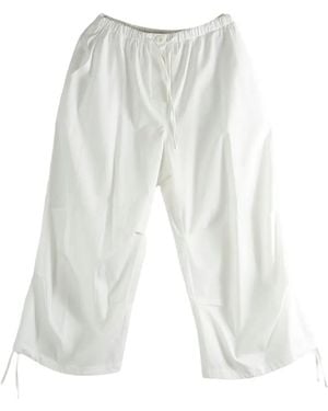 Amomento Drawstring-Cuff Trousers - White